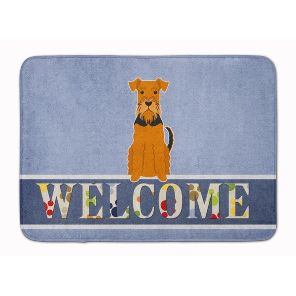 Carolines Treasures Airedale Welcome Machine Washable Memory Foam Mat BB5622RUG - main